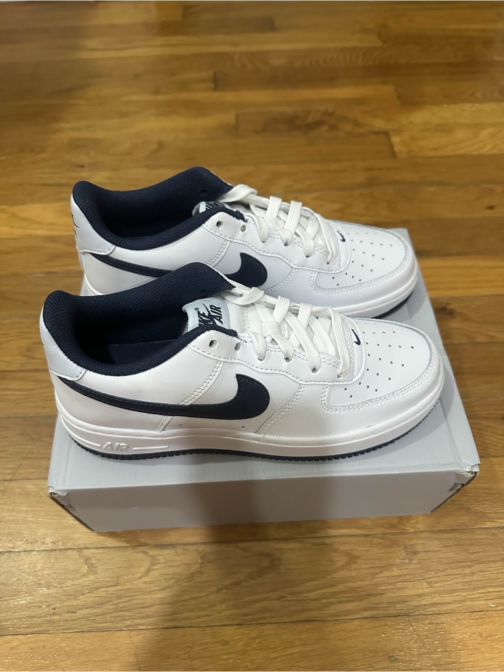 *Used* Nike Air Force Big Kid White Blue (FV5948-104) Size 4.5Y